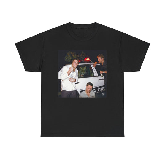The Hangover Tiger In Cop Car Graphic T Shirt Unisex Heavy Cotton Tee Gift New