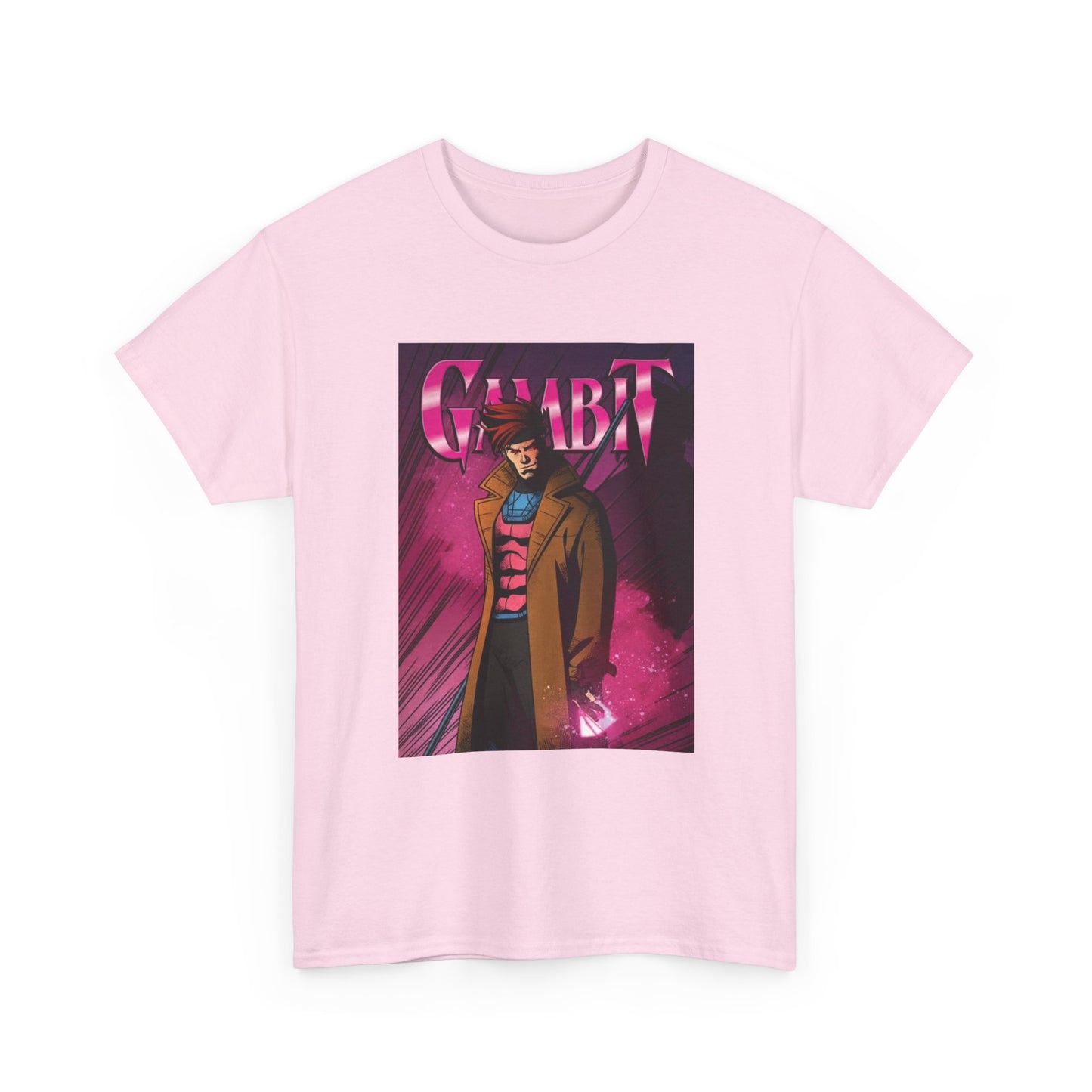Gambit Tshirt Vintage Anime Cartoon Graphic Neon Unisex Heavy Cotton Tee