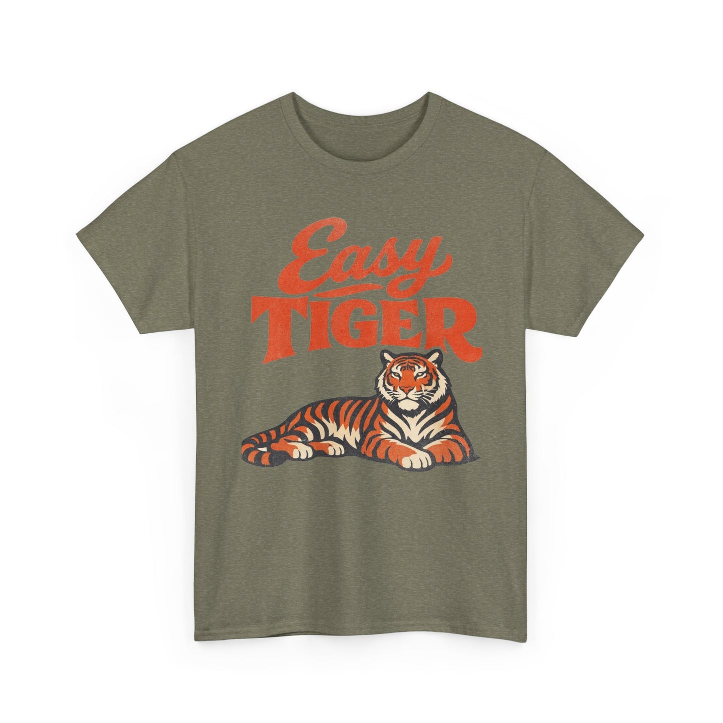 Easy Tiger 80's Retro Nostalgia Funny Graphic T Shirt Regular Men's Heavy Cotton Tee