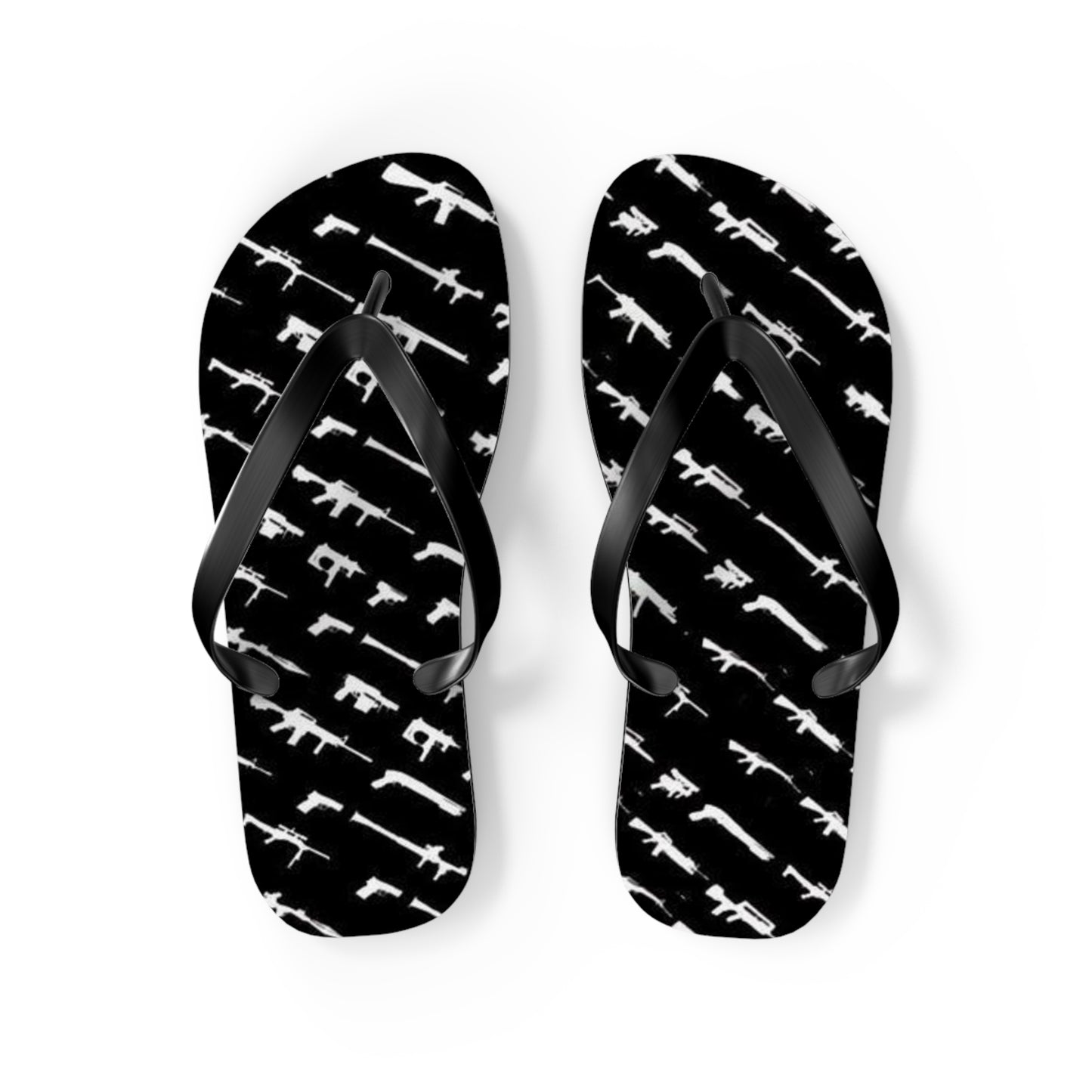WAVES And SUN Co Sandals Gun Graphic - Flip Flops -Slides Summer Beach BRAND NEW