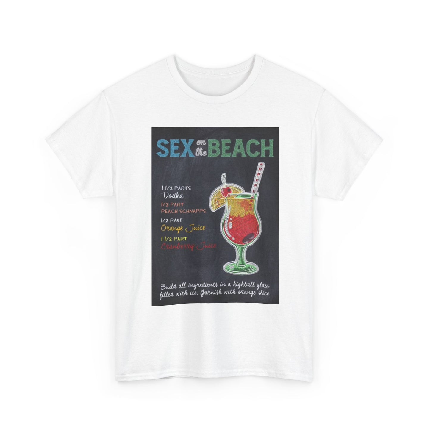Sex On The Beach Graphic T Shirt Bar Drunks Vacation Unisex Heavy Cotton Tee