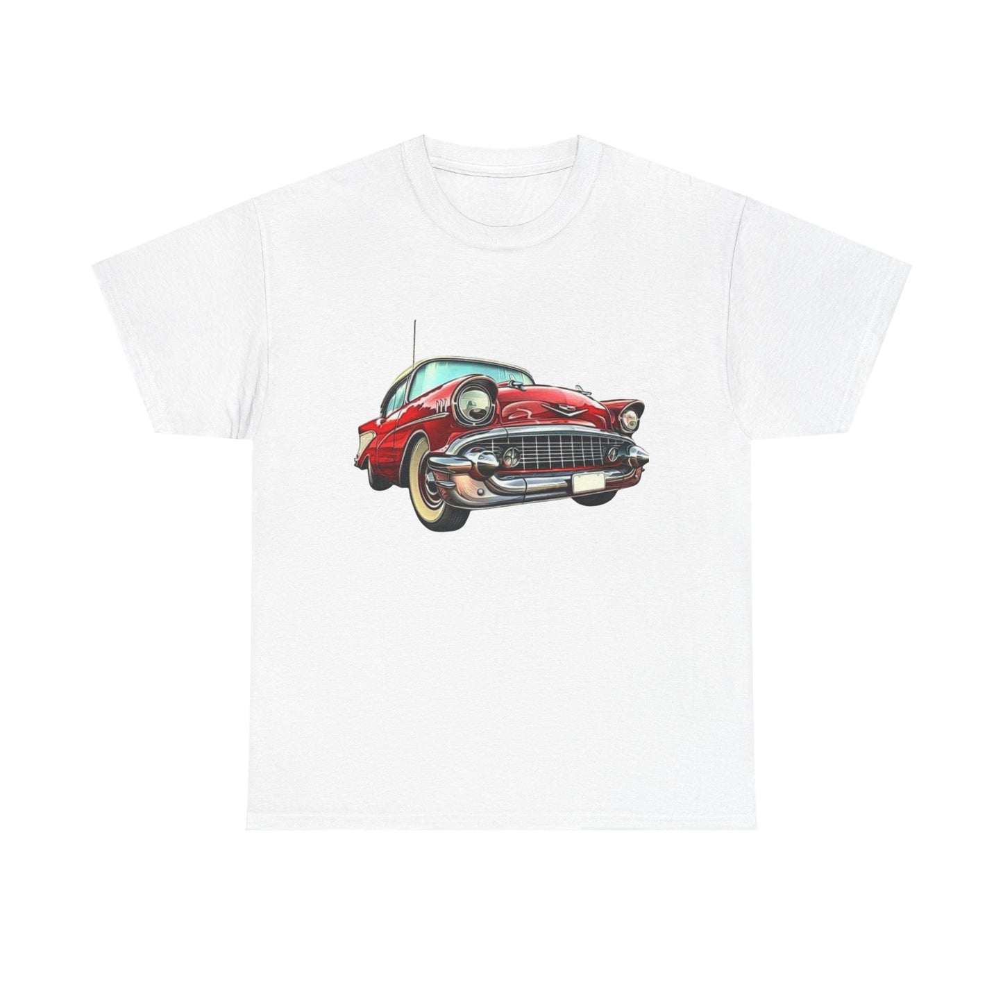 57 Chevy Retro Classic Car Graphic T Shirt NEW Unisex Heavy Cotton Tee
