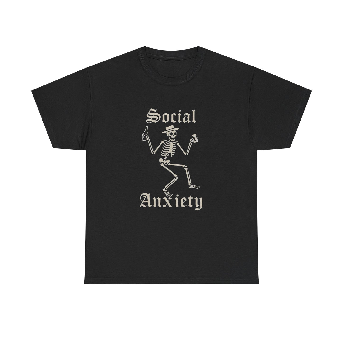 Social Anxiety Graphic T-Shirt Comfy Cotton Tee Brand NEW