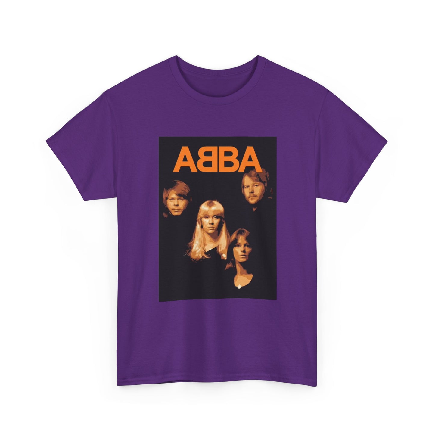 Abba T-shirt vintage retro neon lights classic music Unisex Heavy Cotton Tee