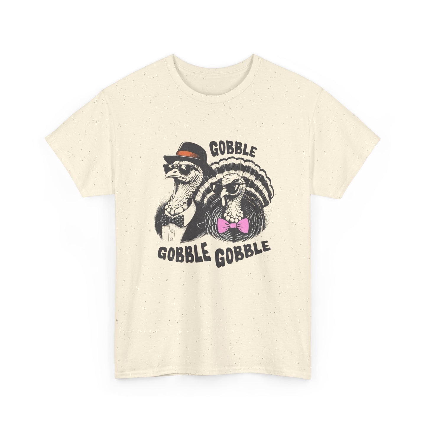 Thanksgiving Gobble Funny Turkey Graphic T Shirt NEW Unisex Heavy Cotton Tee