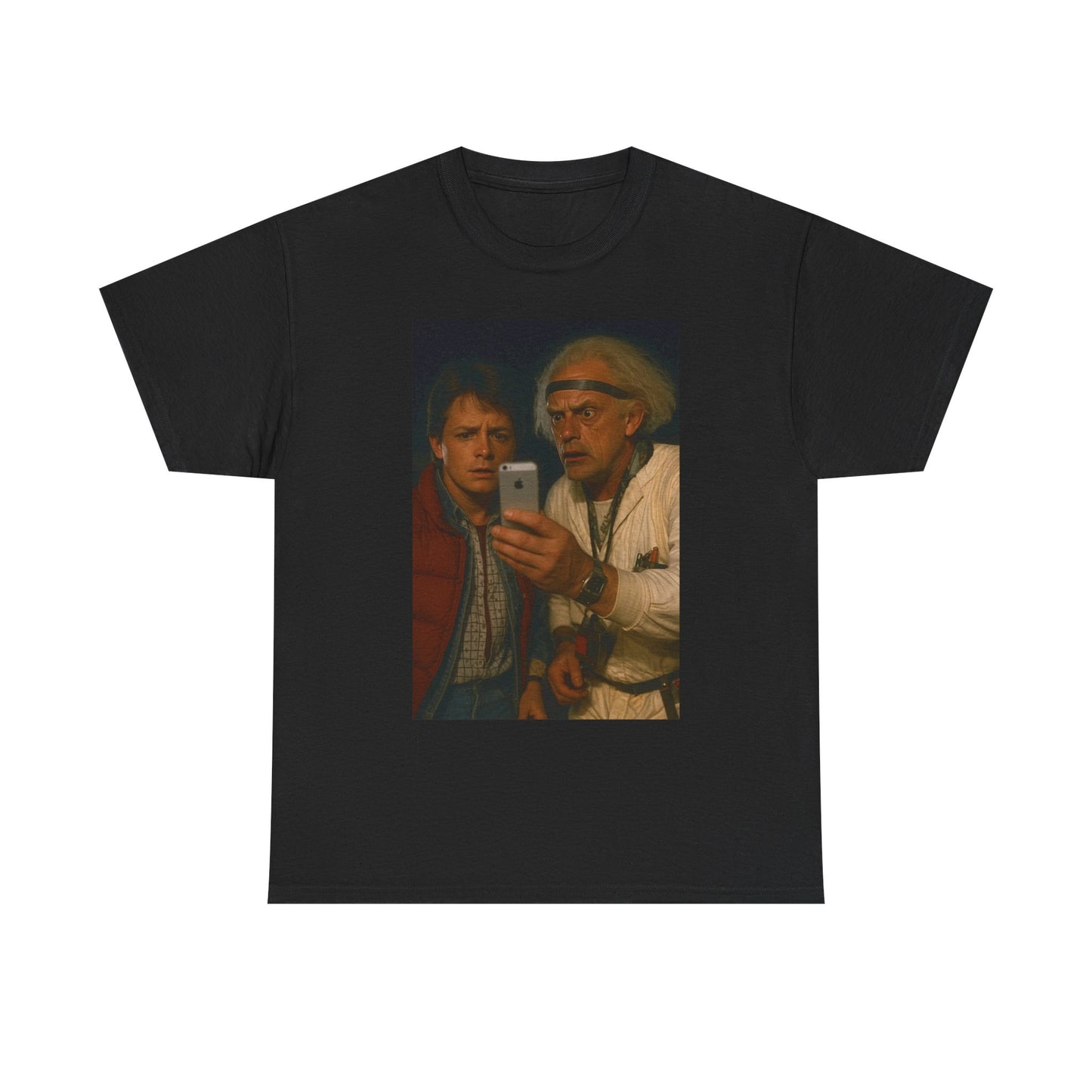 Back To The Future Funny Graphic T Shirt Phone Vintage Unisex Heavy Cotton Tee