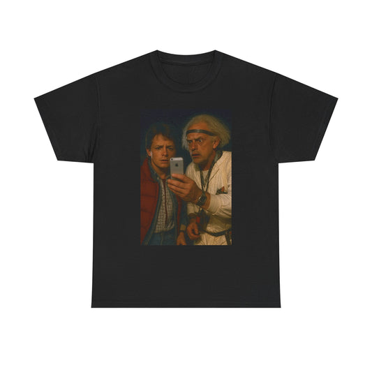 Back To The Future Funny Graphic T Shirt Phone Vintage Unisex Heavy Cotton Tee