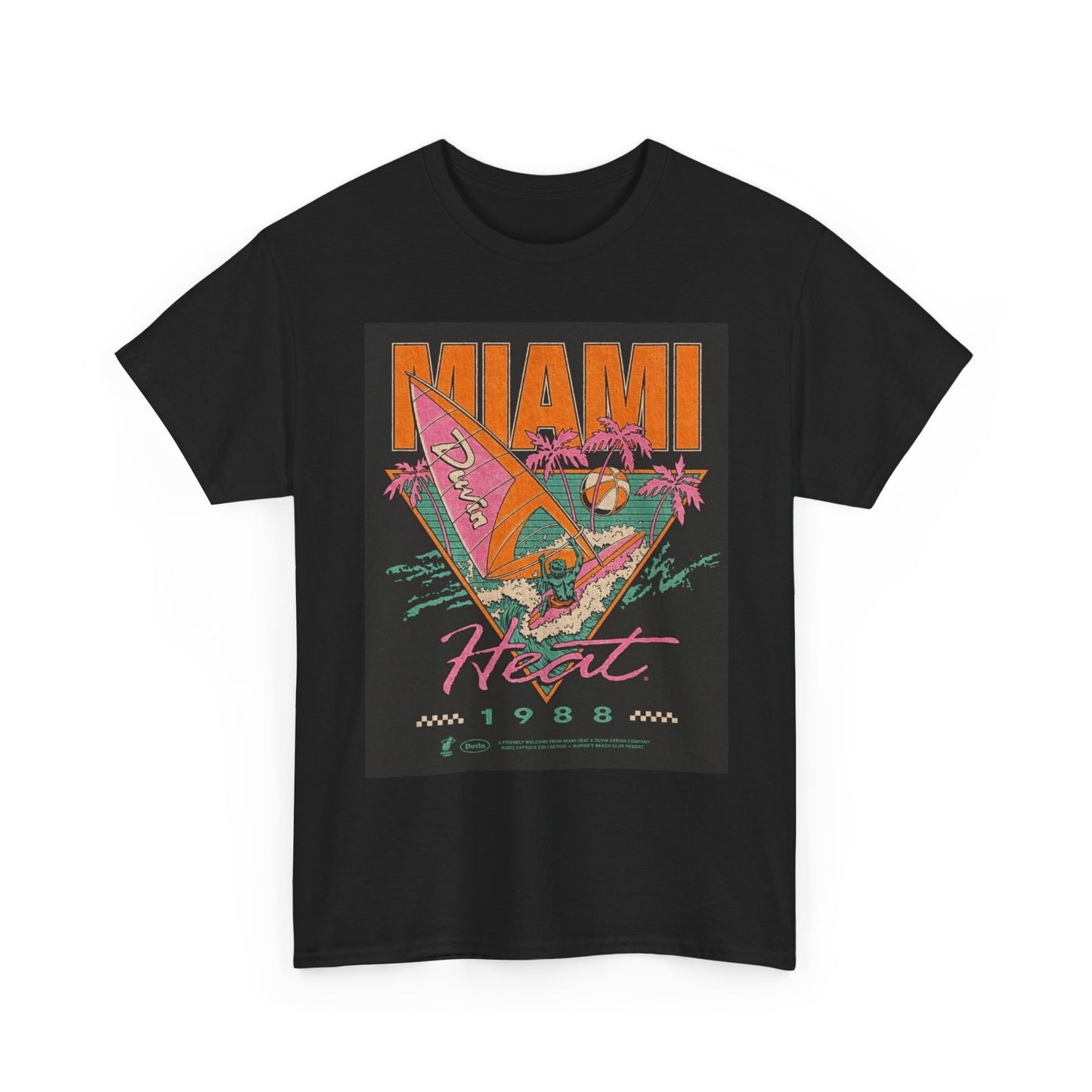 Miami Heat Graphic T Shirt Vintage Florida Unisex Heavy Cotton Tee