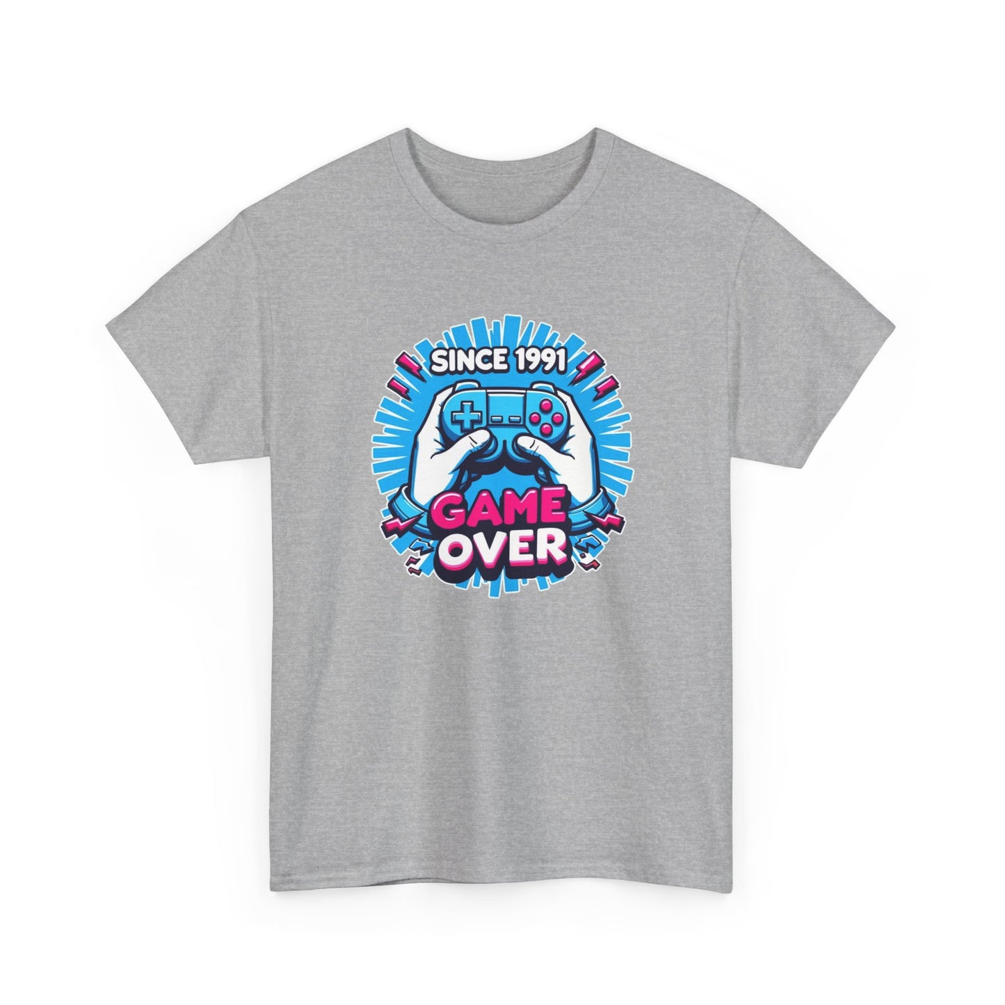 Game Over Since 1991 Graphic T Shirt NEW Apparel Tee