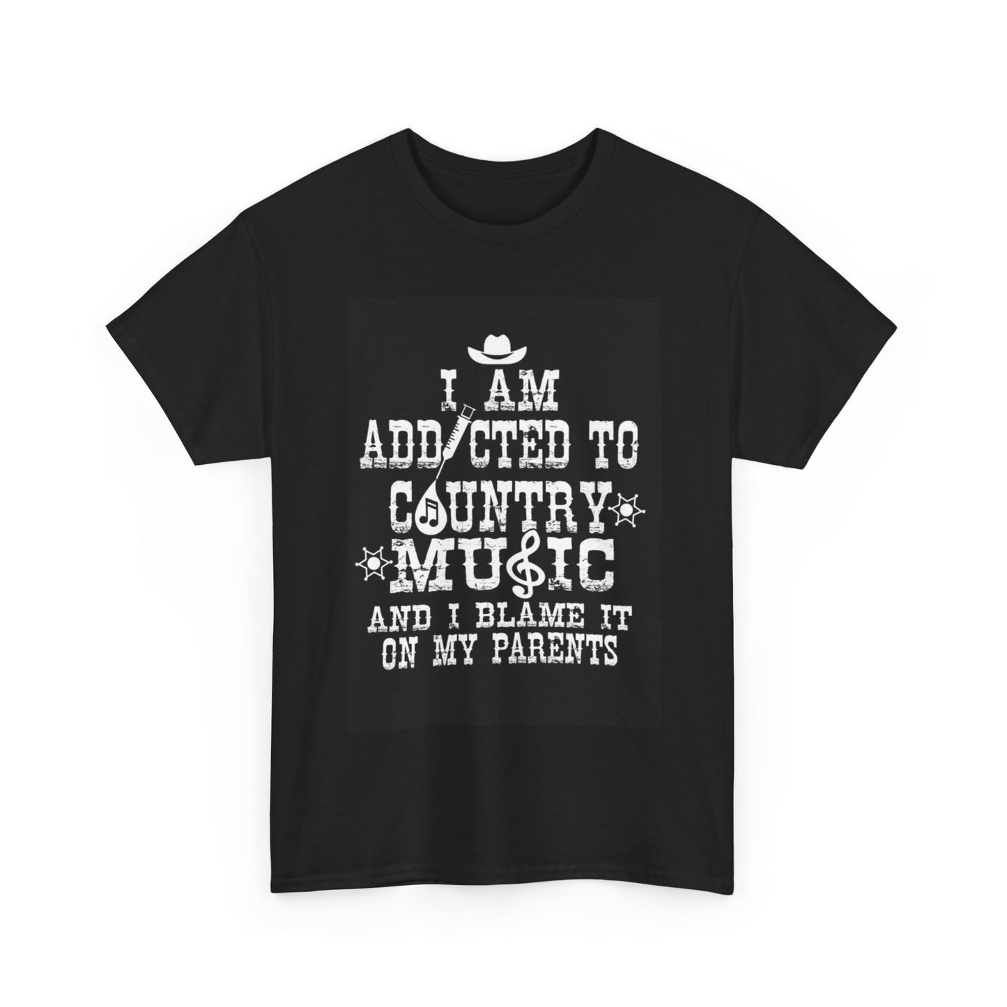 Addicted To Country Tshirt Festival Hank Willie Strait USA Unisex Heavy Cotton