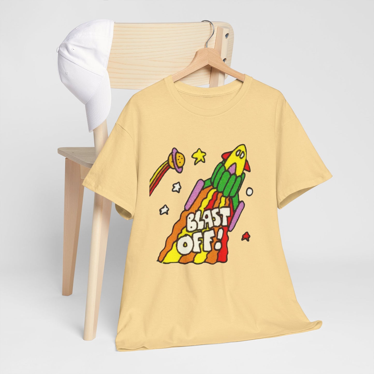 Its Time To Blast Off Vintage 90's Graphic T Shirt Unisex Heavy Cotton Tee