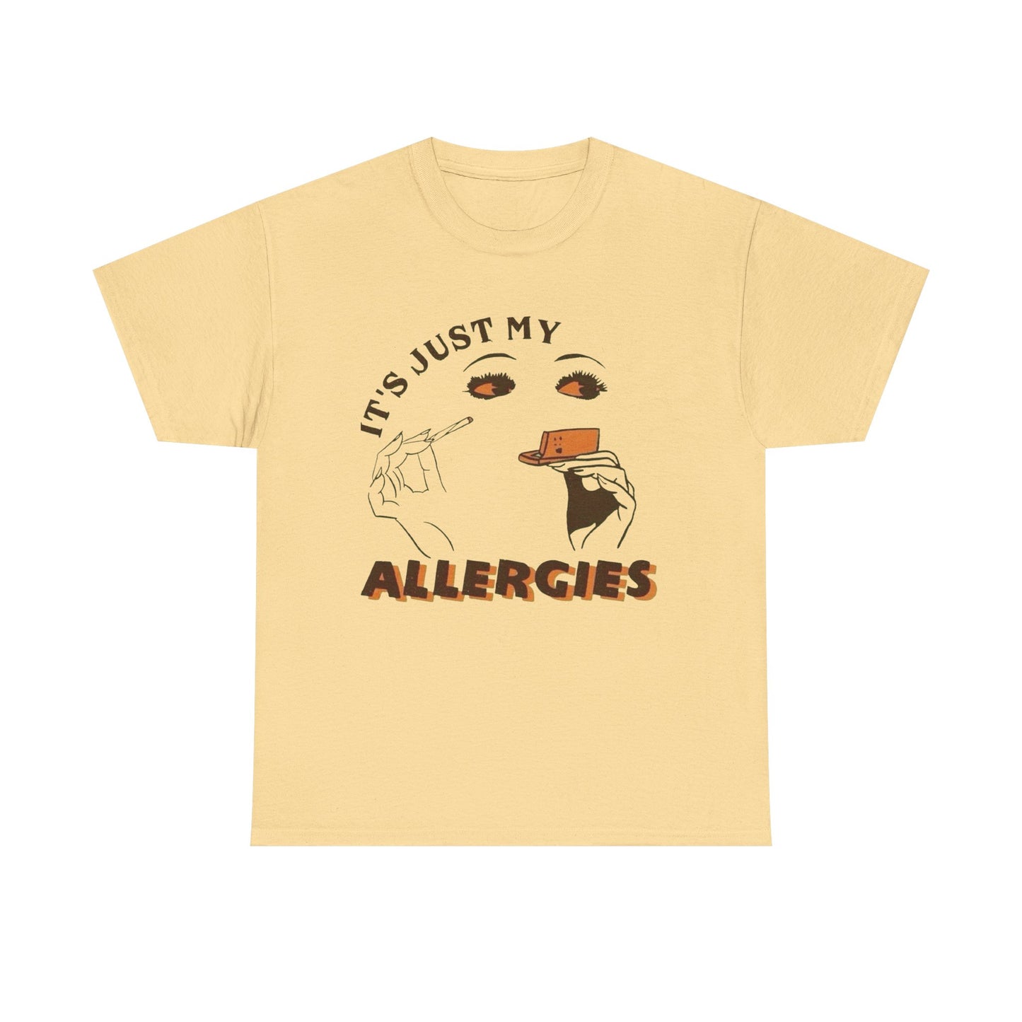 Funny Weed Allergies Graphic T Shirt NEW ADULT Tee