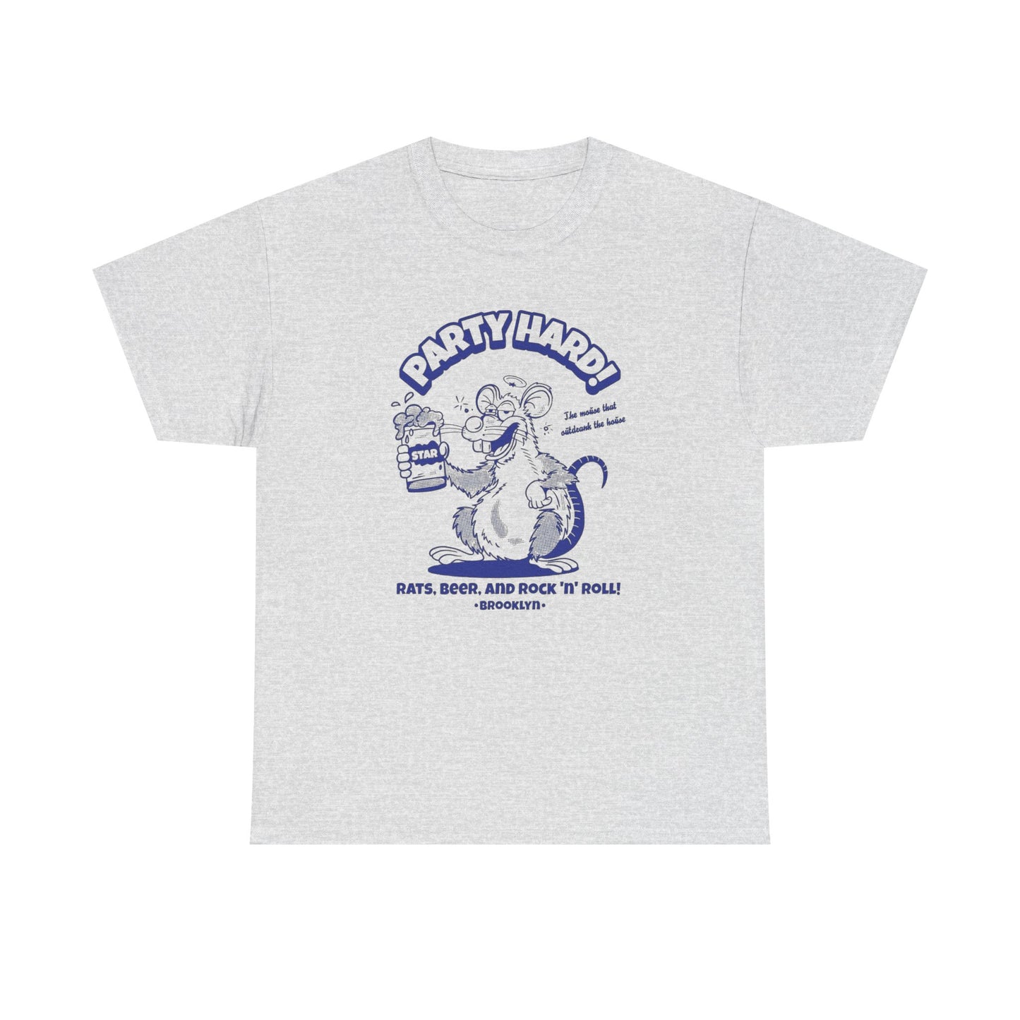Party Hard Rats And Beers Graphic T-Shirt Comfy Cotton Tee Brand NEW