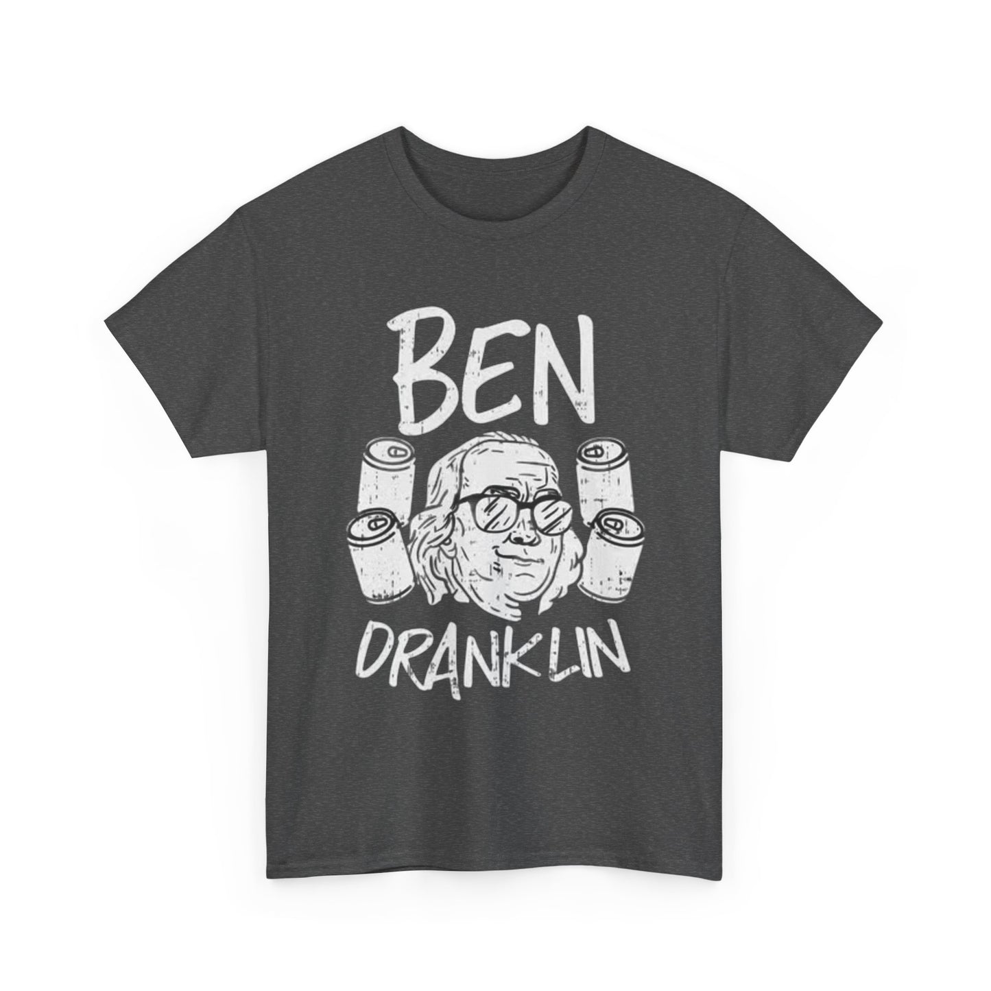 Ben Drankin Shirt Funny Beer Graphic Franklin USA American Flag Unisex Heavy