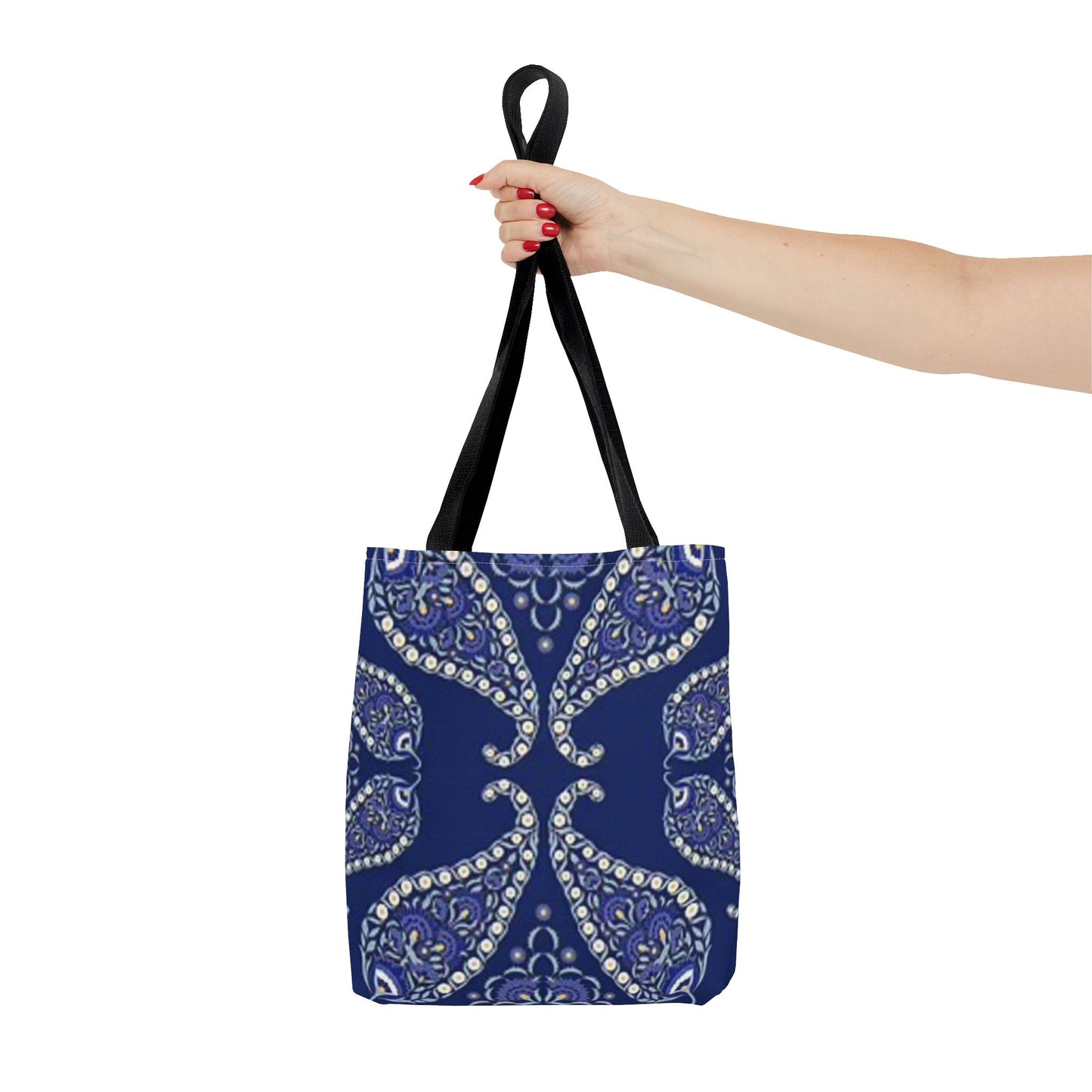 Blue And White Paisley Multi Color BRAND NEW MODERN Tote Bag (AOP)