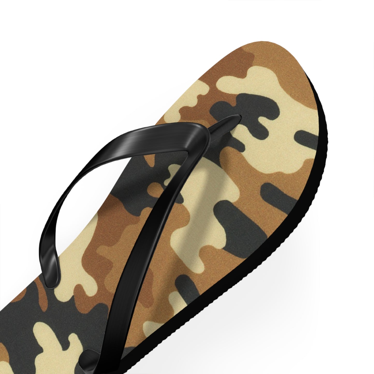 Waves And Sun Sandals Tan Camo Print Summer Flip Flops Slides BRAND NEW