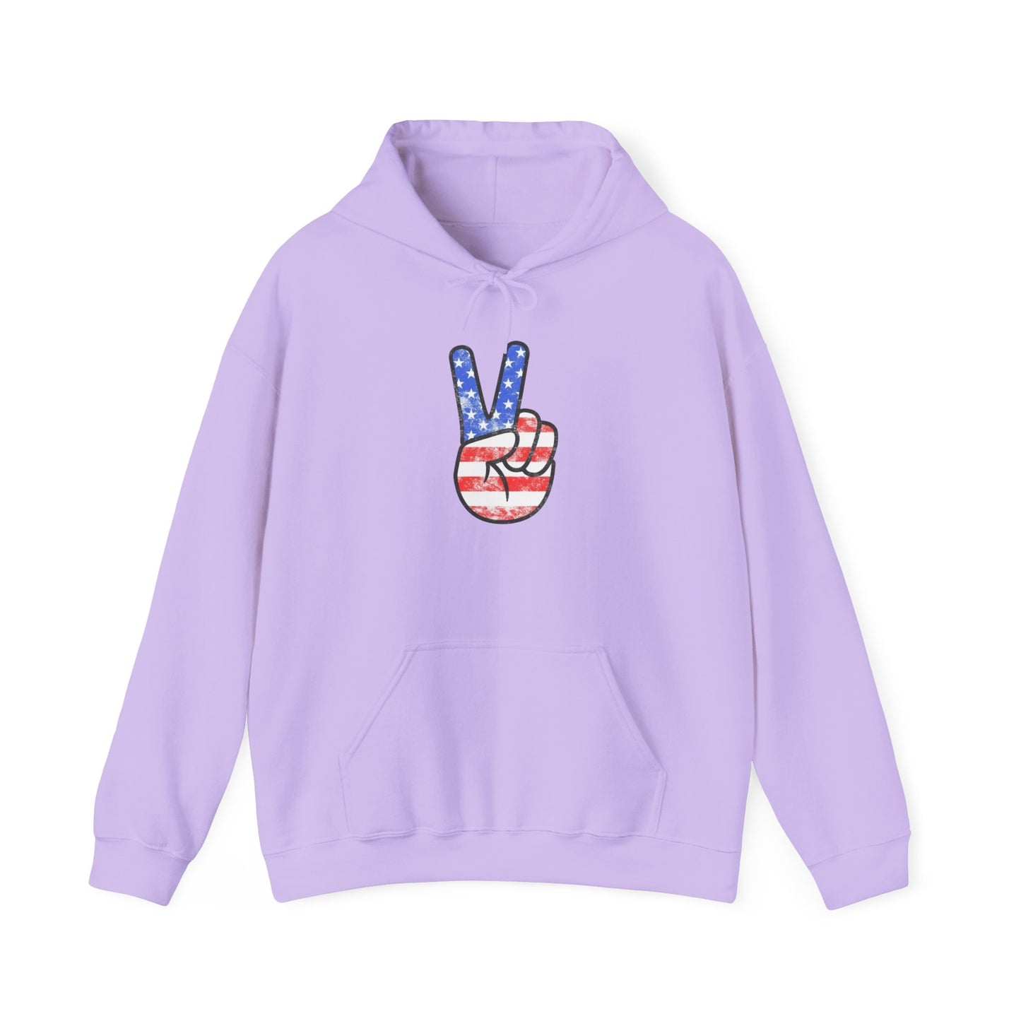 American Flag Peace Sign Retro Graphic Hoodie Heavy Blend™ NEW Sweatshirt