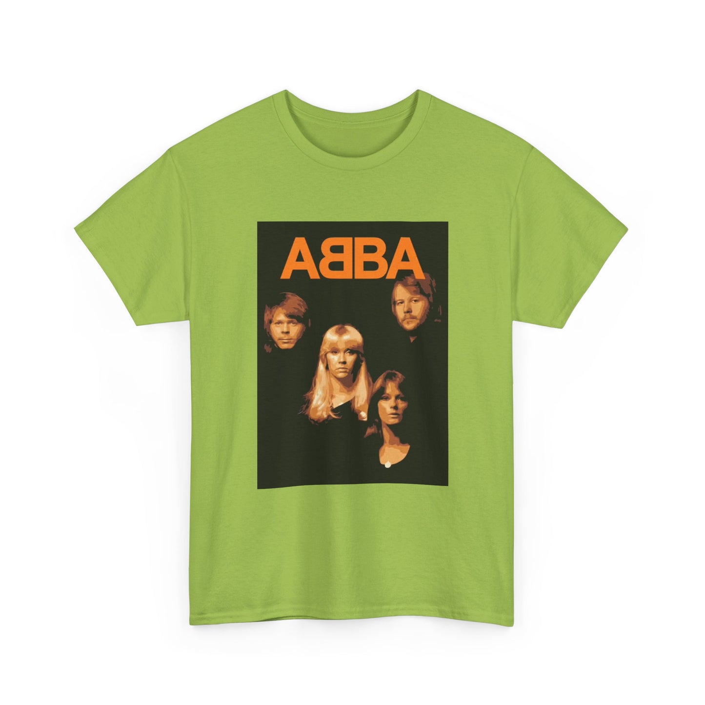 Abba T-shirt vintage retro neon lights classic music Unisex Heavy Cotton Tee