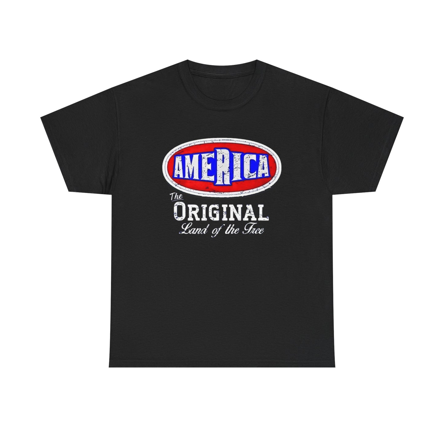America Land Of The Free Graphic T Shirt Unisex NEW Heavy Cotton Tee