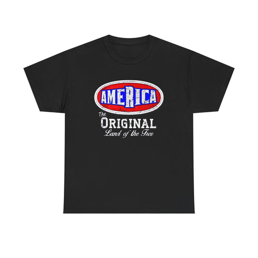 America Land Of The Free Graphic T Shirt Unisex NEW Heavy Cotton Tee