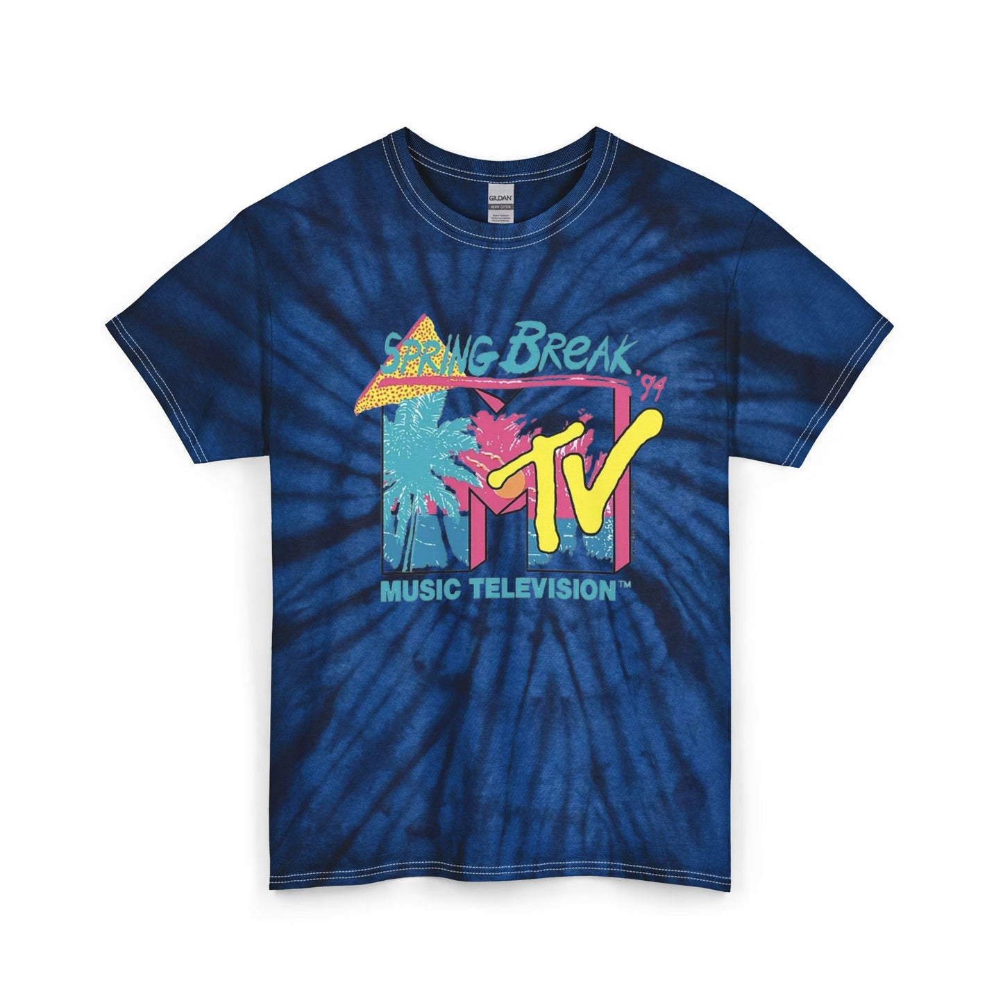 MTV Spring Break 90s Vintage Graphic T Shirt Unisex Tie Dye Cotton Tee Gift