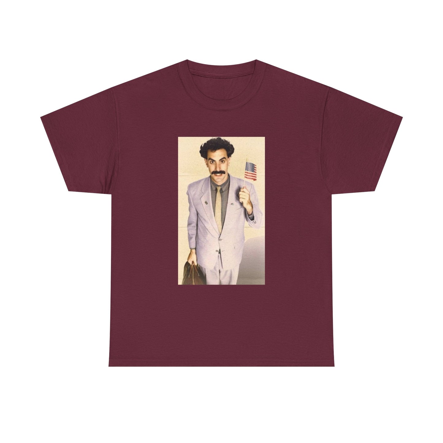 Borat Comes to America Tshirt Funny Comedy Movie Unisex Heavy Cotton Tee