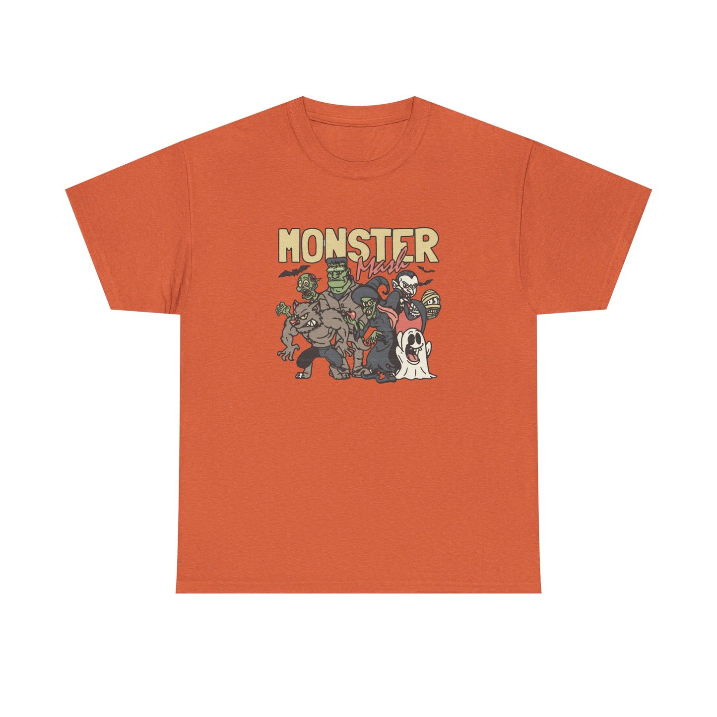 Monster Mash Retro Graphic T Shirt NEW Unisex Heavy Cotton Tee