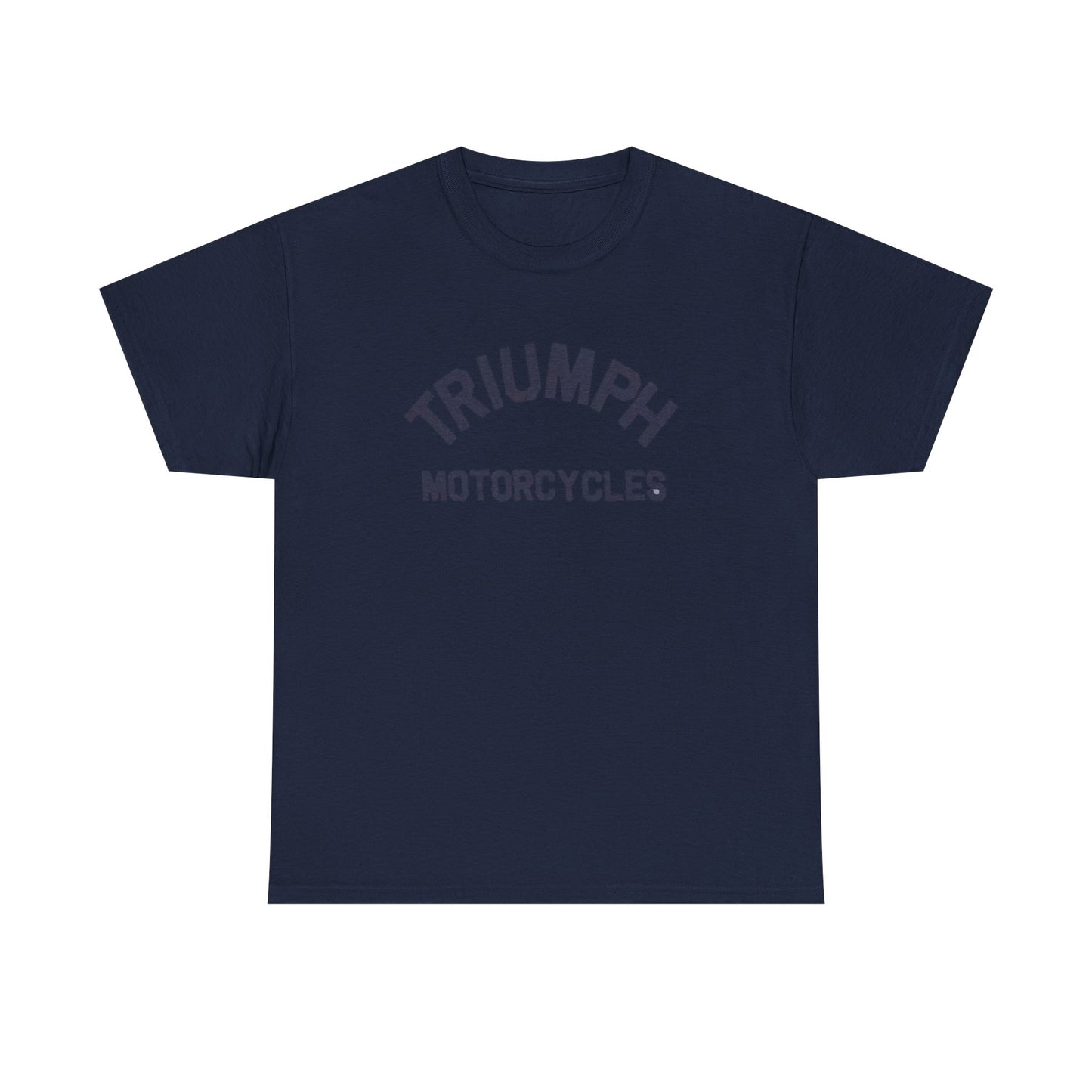 Triumph Motorcycles Tshirt Vintage Logo Classic Fit Unisex Heavy Cotton Tee
