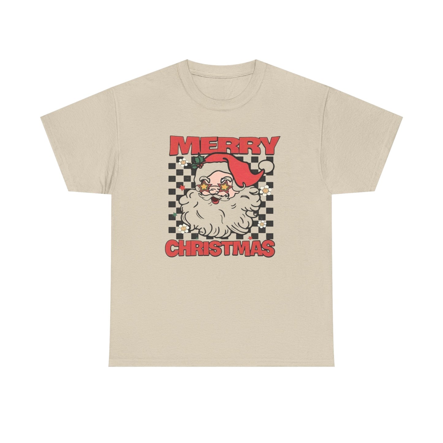 Merry Christmas Santa Graphic T Shirt Unisex Heavy Cotton Tee