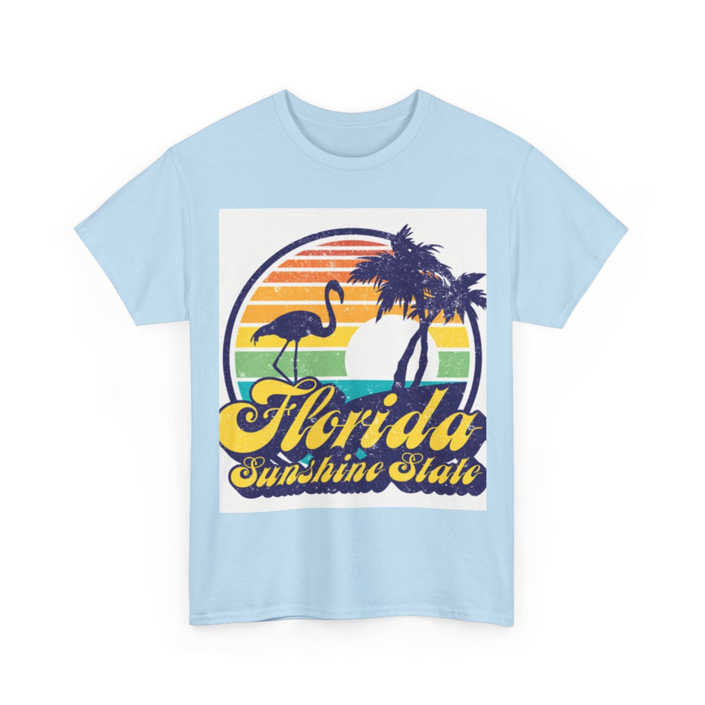 Florida Graphic Tshirt Summer Beach Miami Tampa Merch Unisex Heavy Cotton Tee 7