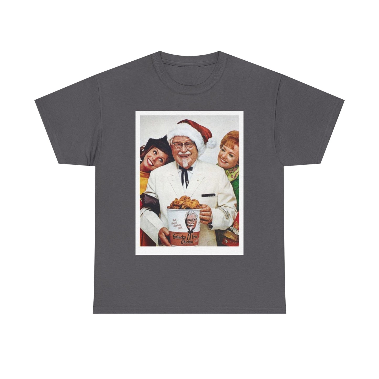 KFC Shirt Christmas Graphic Funny Vintage Gift Retro Unisex Heavy Cotton Tee