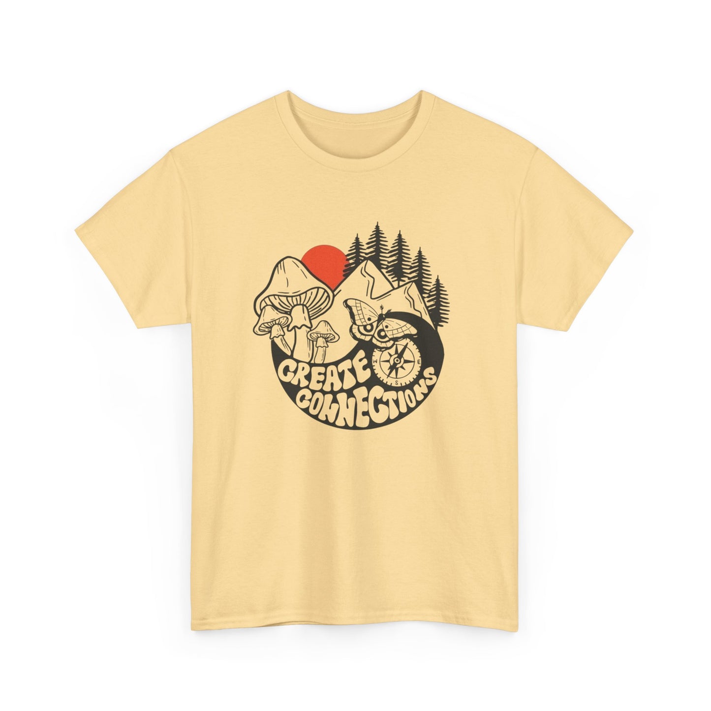 Create Connections Graphic T Shirt Unisex Heavy Cotton Tee