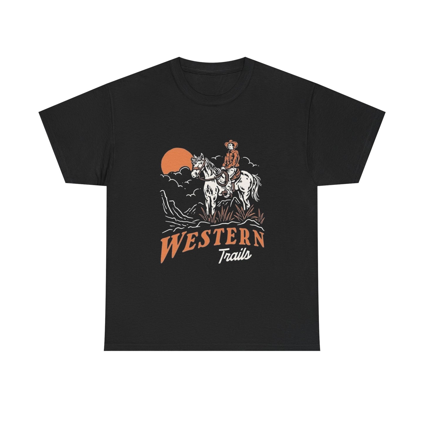 Western Trails Country Graphic T Shirt Unisex Heavy Cotton Tee