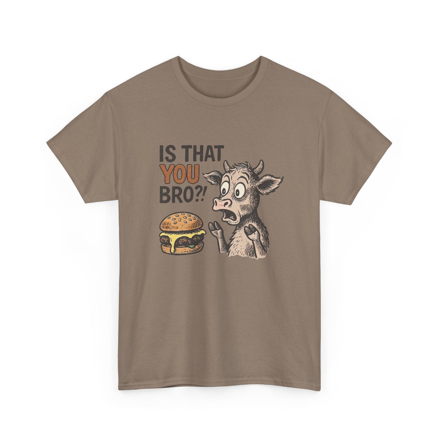 Is That You Bro Funny Cow Vegan Graphic T Shirt Cotton Tee Retro Gift