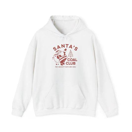 Santa's Coal Club Funny Graphic Hoodie Unisex Heavy Blend™ Hooded Sweatshirt