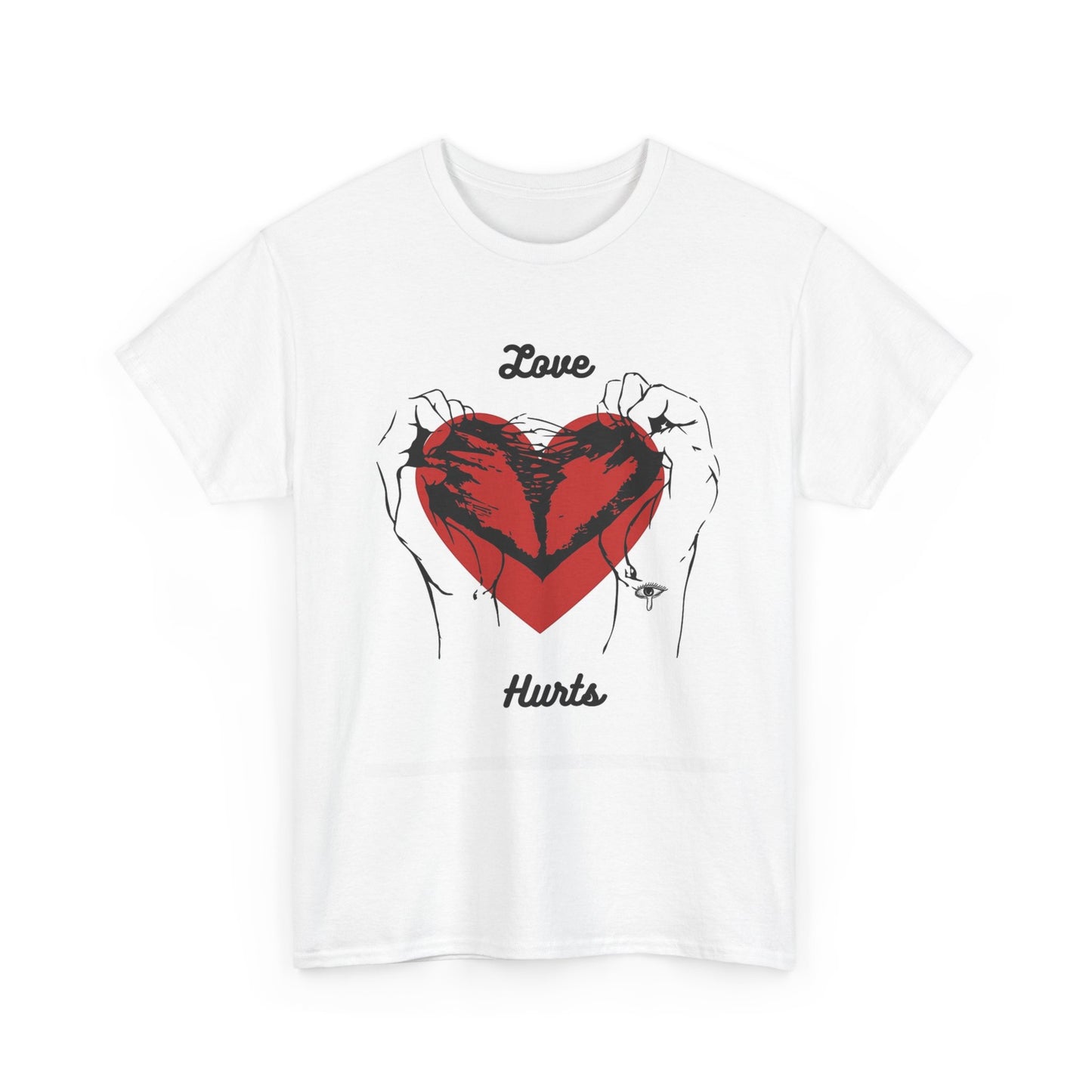 Love Hurts T Shirt Art Poster Love Graphic Unisex Heavy Cotton Tee