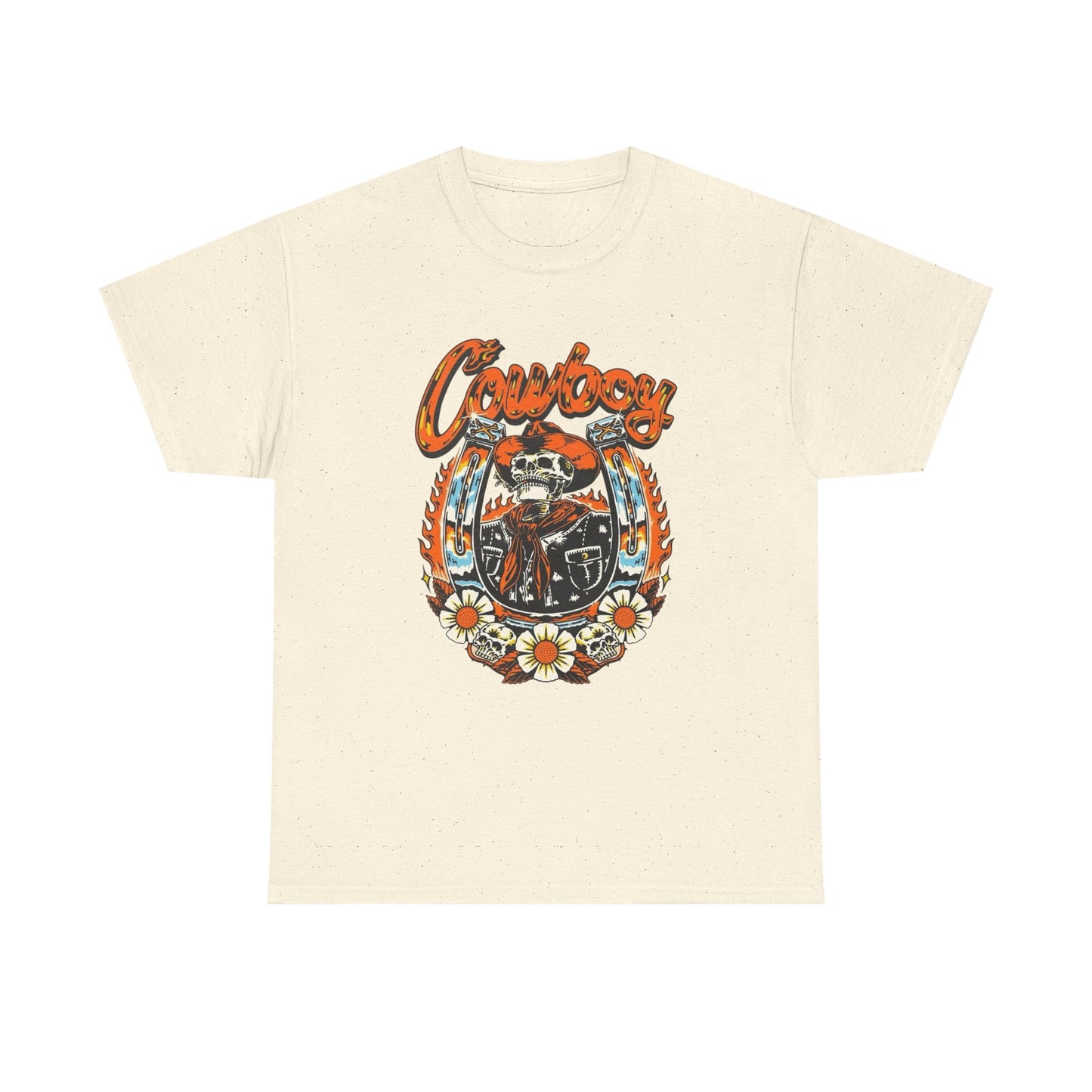 Cowboy Vintage Graphic T Shirt Unisex Heavy Cotton Tee New Gift