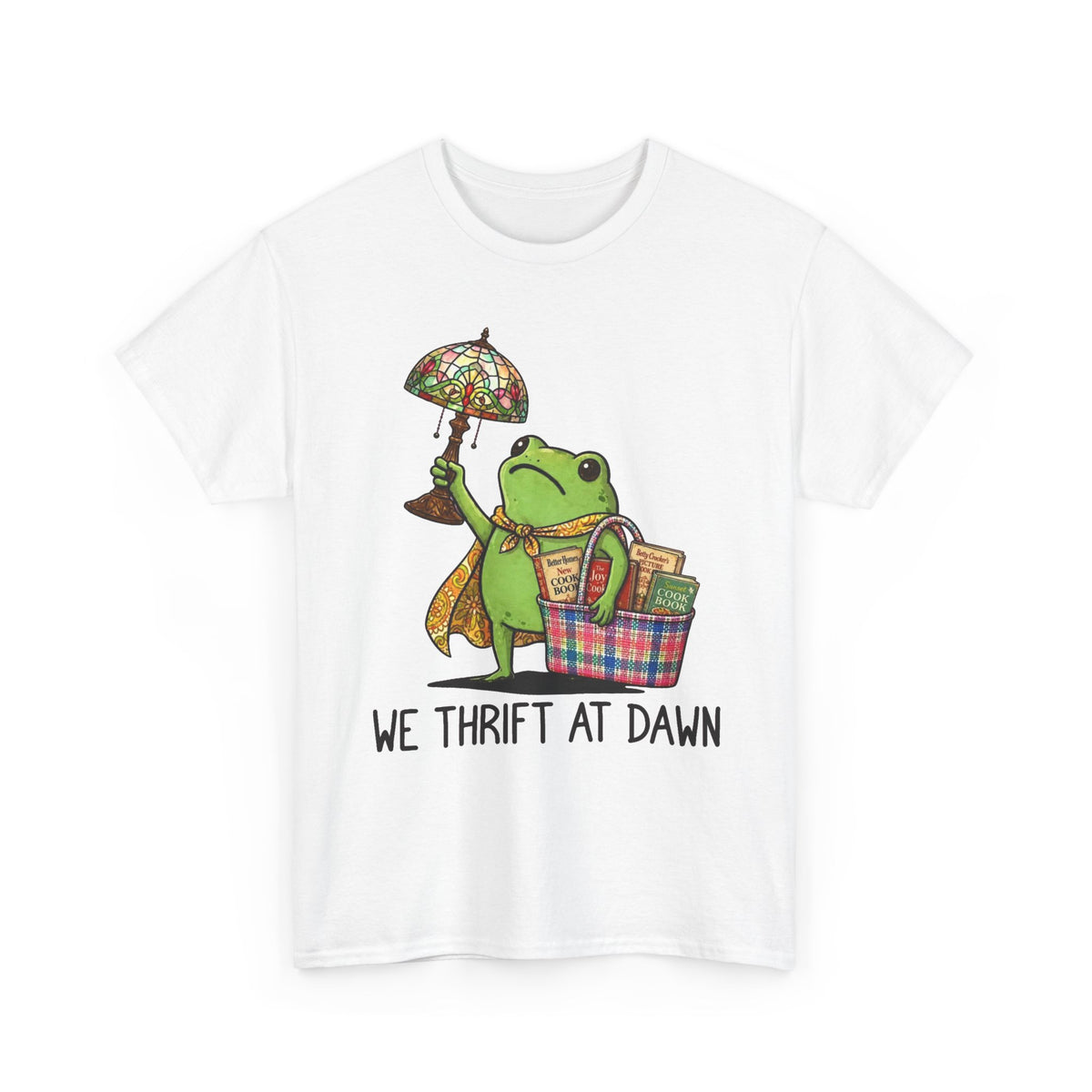 Frog Thrifting at Dawn T-Shirt Funny Men's Graphic Tee