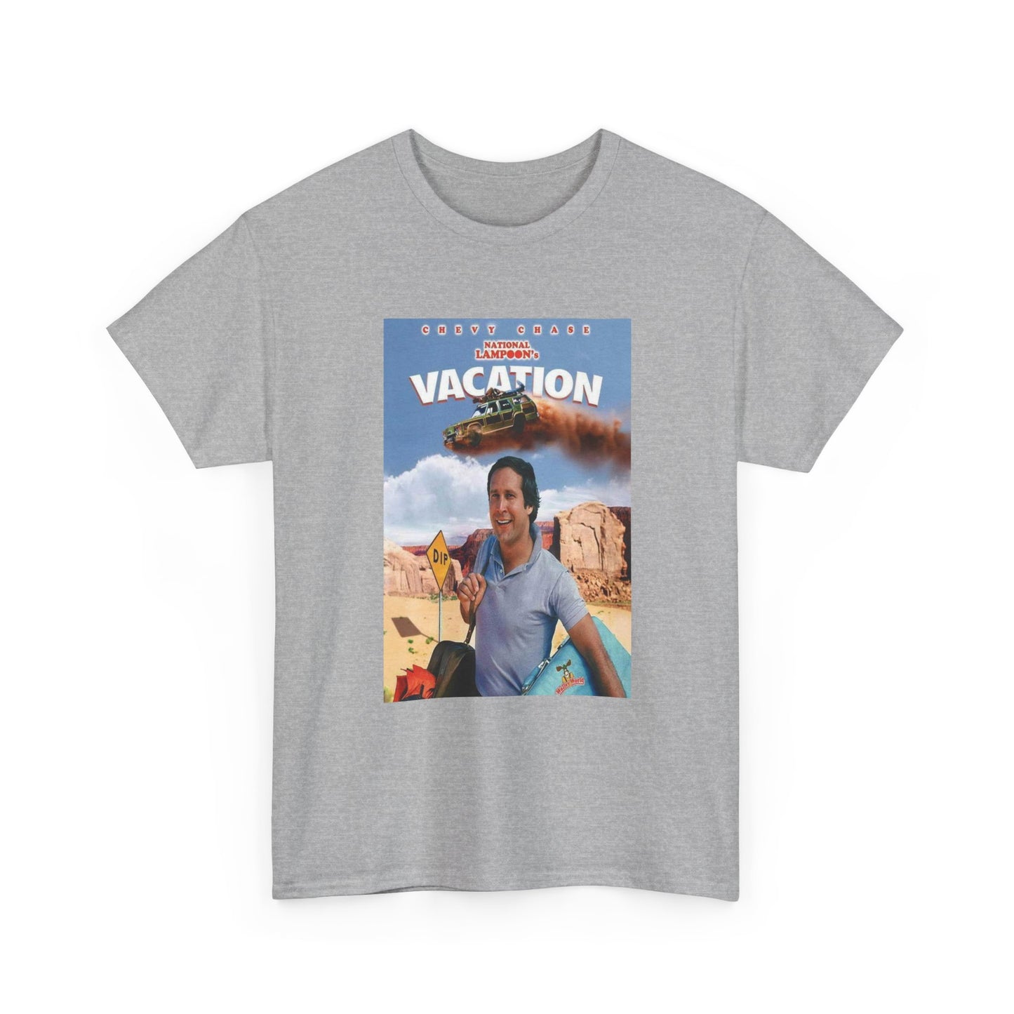 Vegas Vacation Tshirt Retro Movie Poster Chevy Chase Unisex Heavy Cotton Tee
