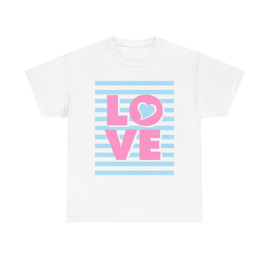 Love Hearts Graphic T Shirt BRAND NEW Unisex Heavy Cotton Tee