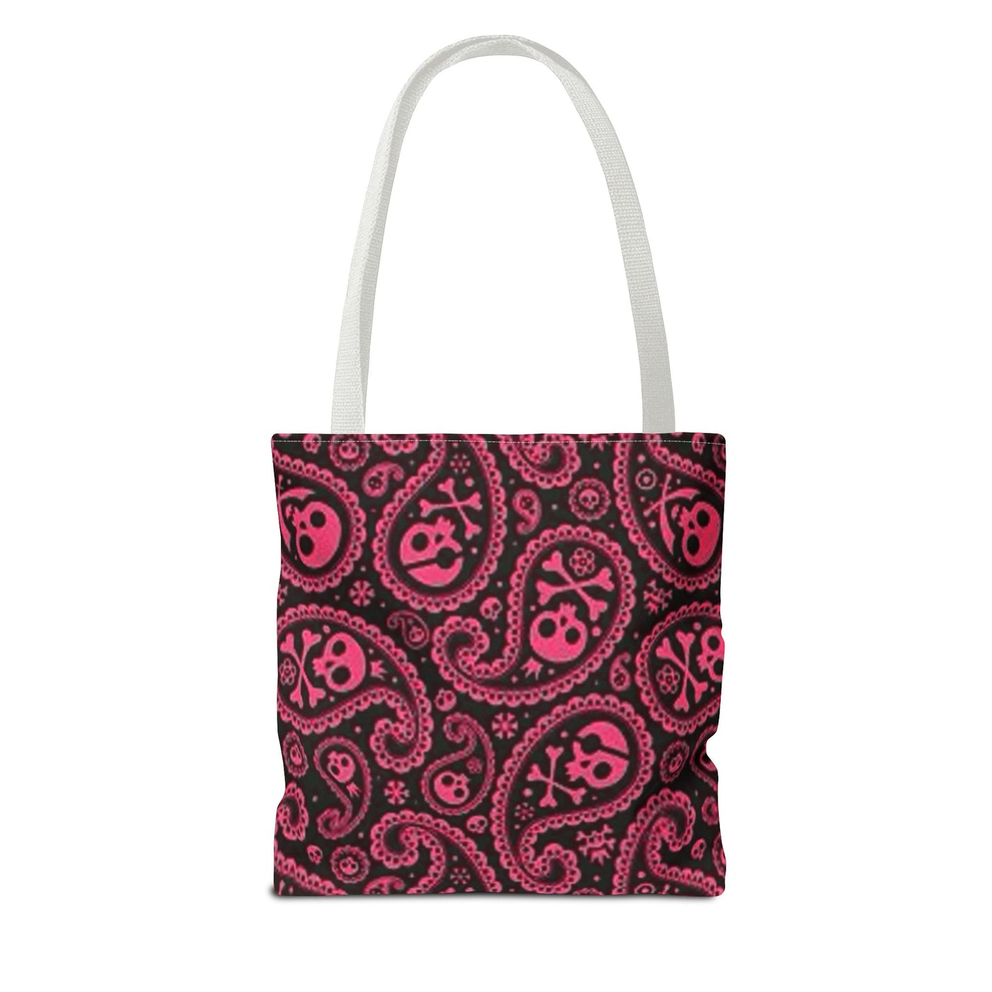 Pink Paisley Skulls Multi Color BRAND NEW MODERN Tote Bag (AOP)