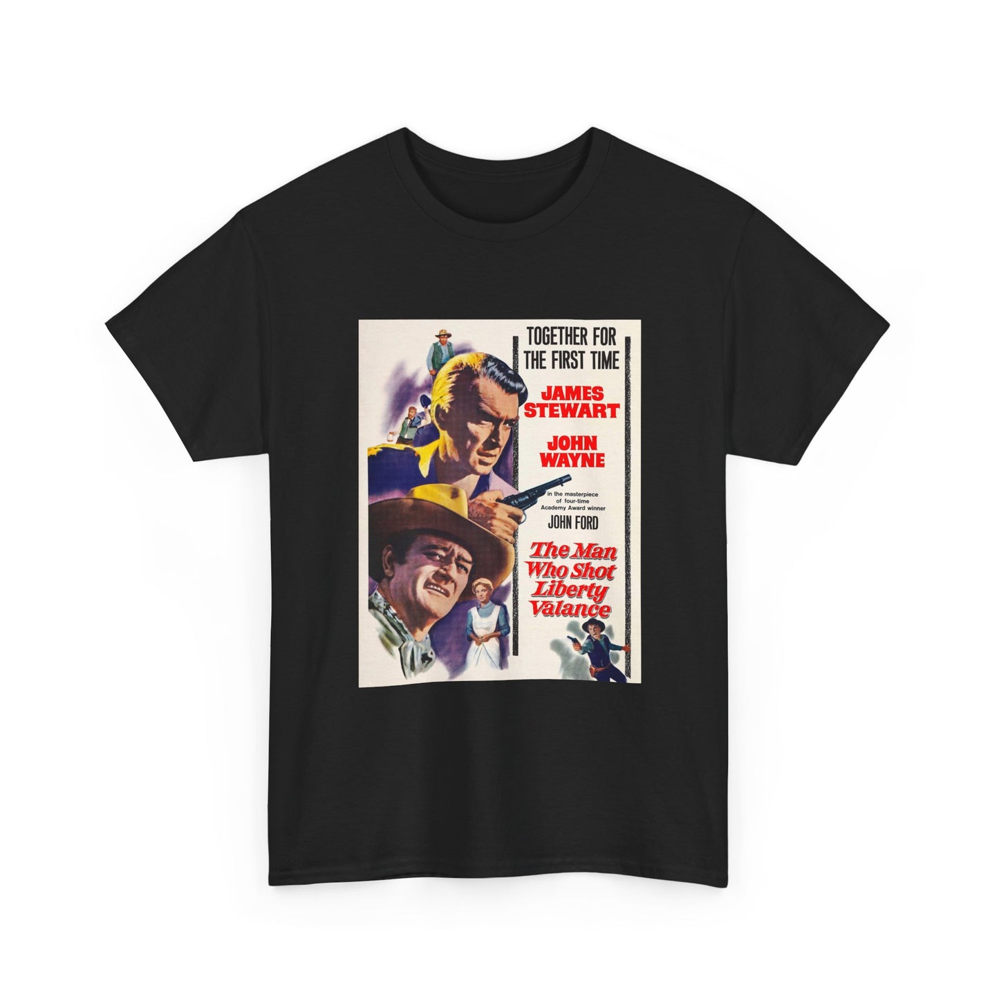 The Man Who Shot Liberty Valance Tshirt Vintage Poster Unisex Heavy Cotton Tee 3