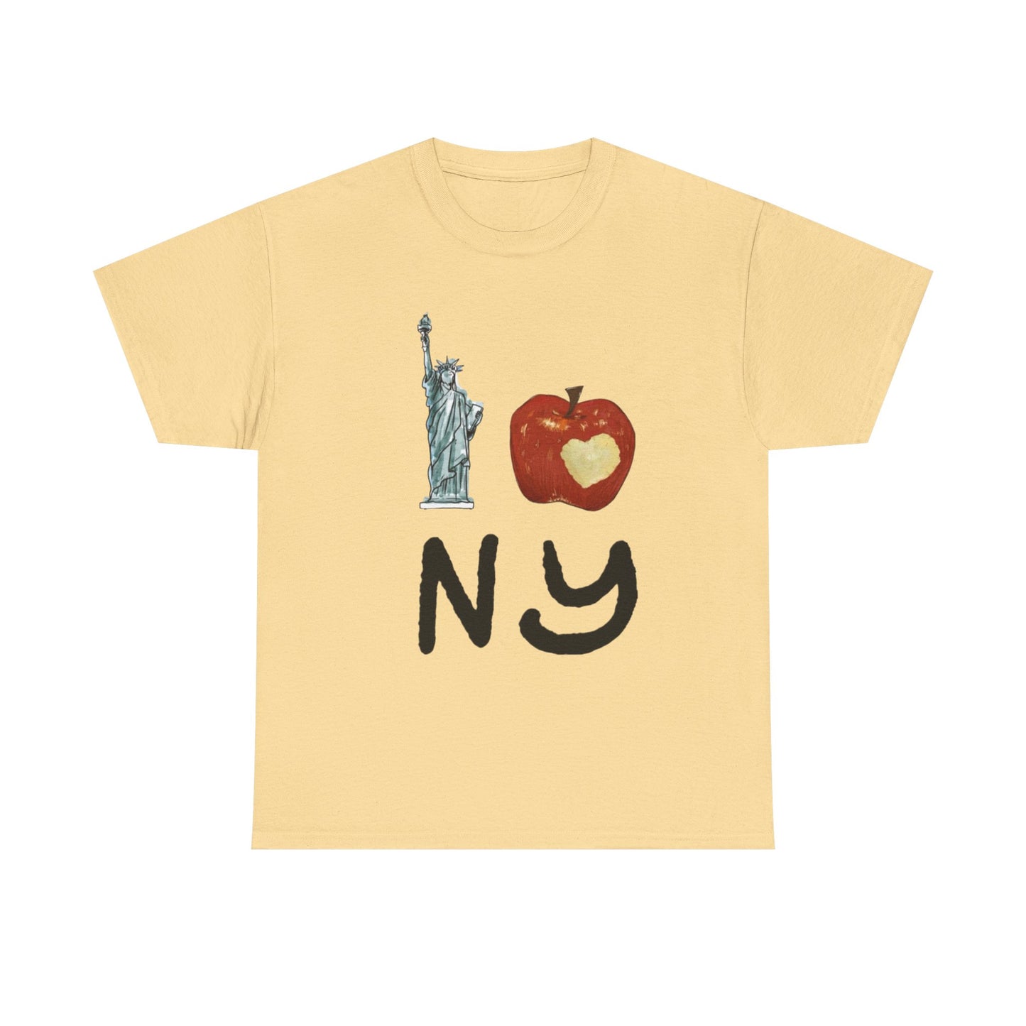 Big Apple I Love New York Classic Graphic T Shirt Unisex NEW Heavy Cotton Tee