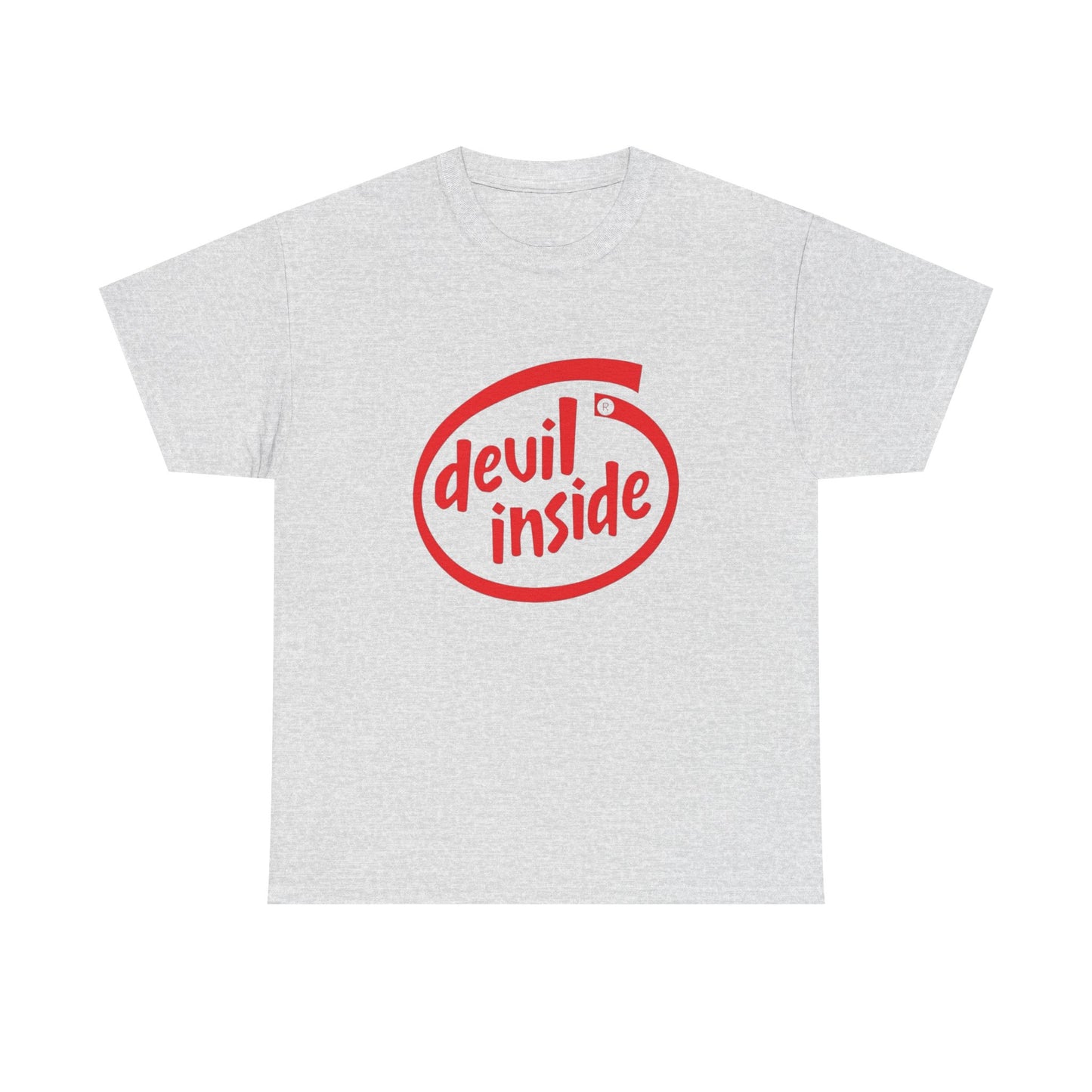 Devil Inside Funny Intel T Shirt Graphic Unisex Heavy Cotton Tee NEW GIFT
