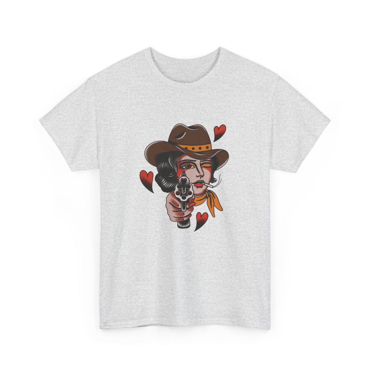 Cowgirl Heart Gun Graphic T Shirt NEW ADULT Tee