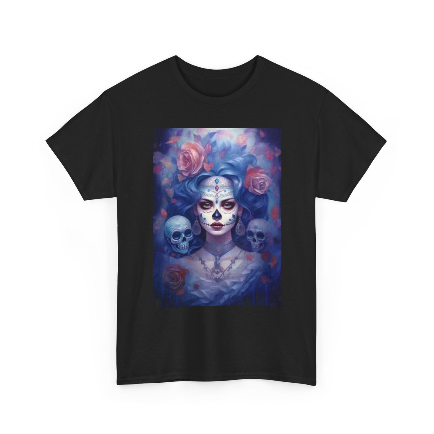 Day Of The Dead Graphic T Shirt Retro Art Mexico Vintage Unisex Heavy Cotton AI