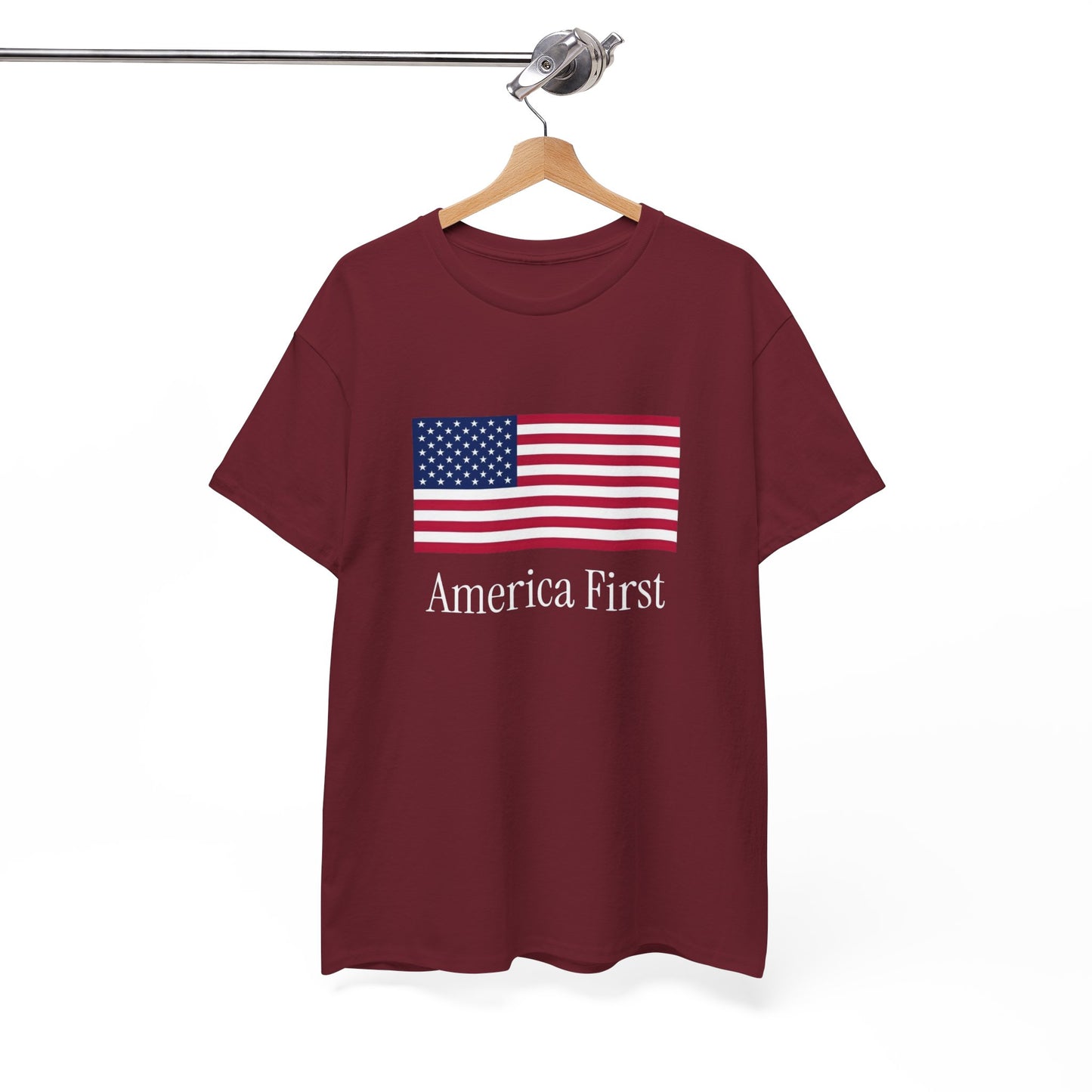 America First USA Flag Graphic T Shirt Heavy Cotton Tee NEW ADULT UNISEX
