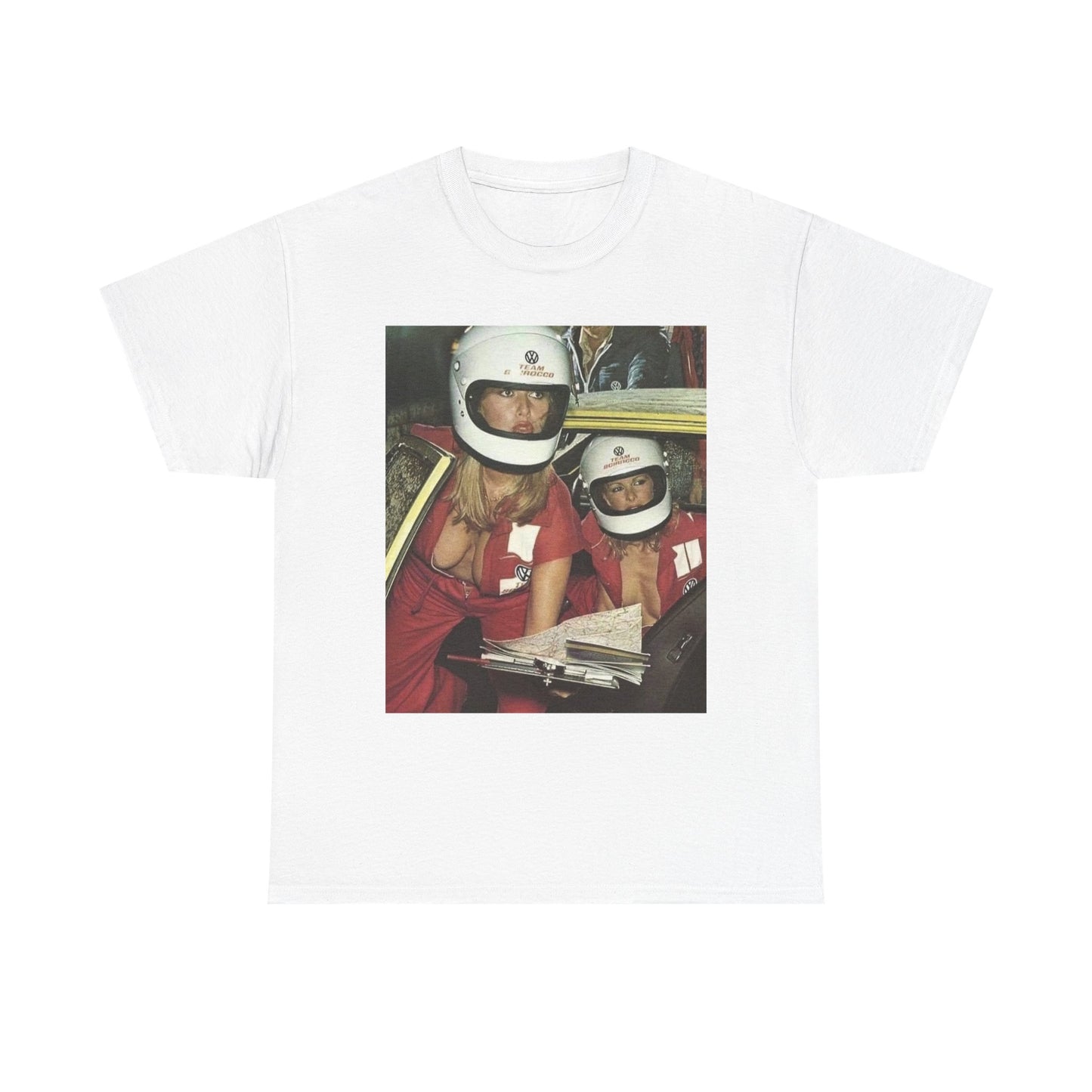 Racing Babes Vintage Graphic T Shirt S-5XL Unisex Heavy Cotton Tee