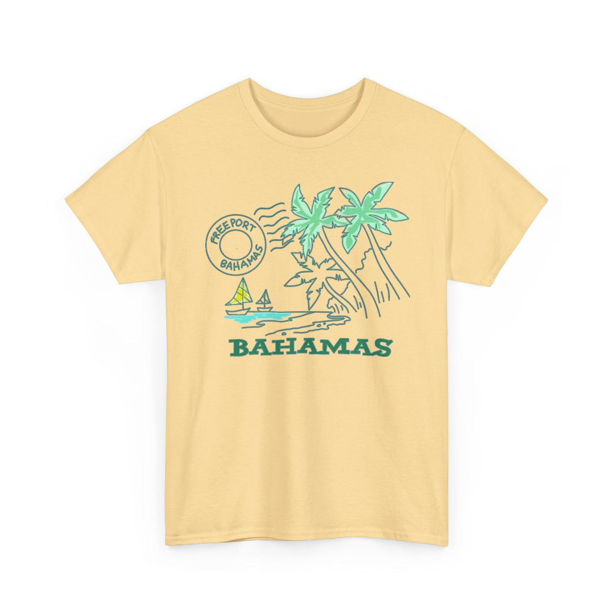 Bahamas Palm Tree Island Graphic T-Shirt Men's Graphic Tee