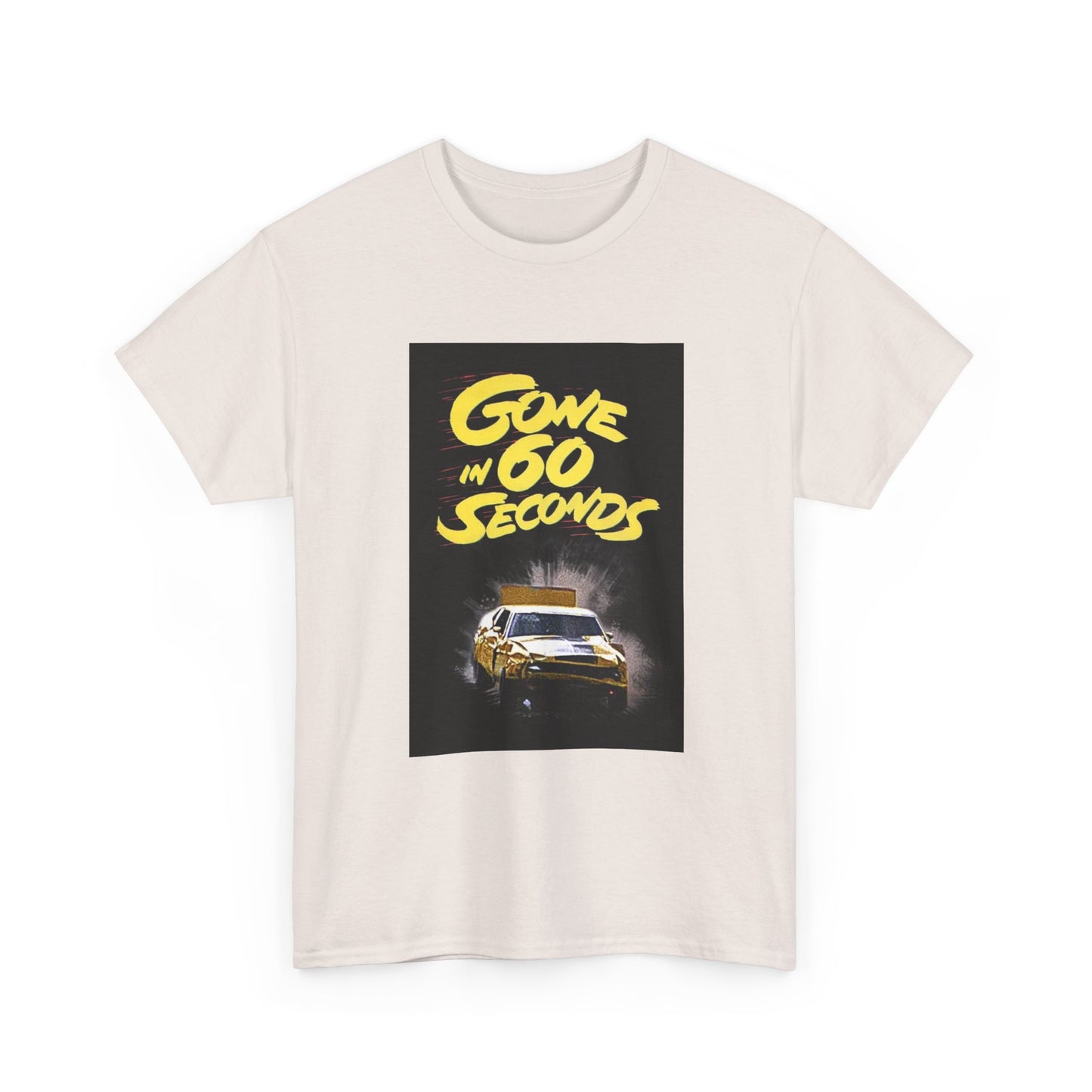 Gone in 60 Seconds Tshirt Vintage Ford Mustang Retro Poster Unisex Heavy Cotton